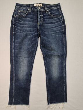 AMO Denim Wash 010 Tom Boy  Jeans in True Blue Women's Size 27